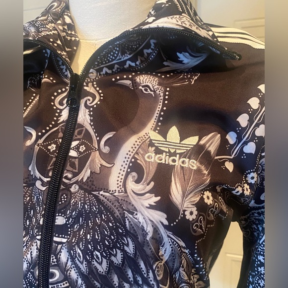 Adidas Originals Baroque Peacock Pattern Women's Track Jacket Small Rare Pattern - Picture 4 of 9